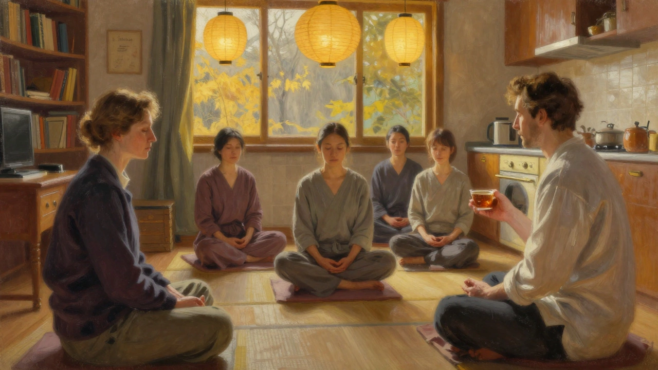 Три разных подхода к психотерапии в одном кадре: Германия, Япония, Россия — все объединены светом и человечностью.